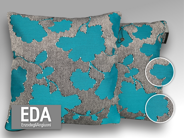 83 - Enzo degli - Vibrant Turquoise with Floral Motifs